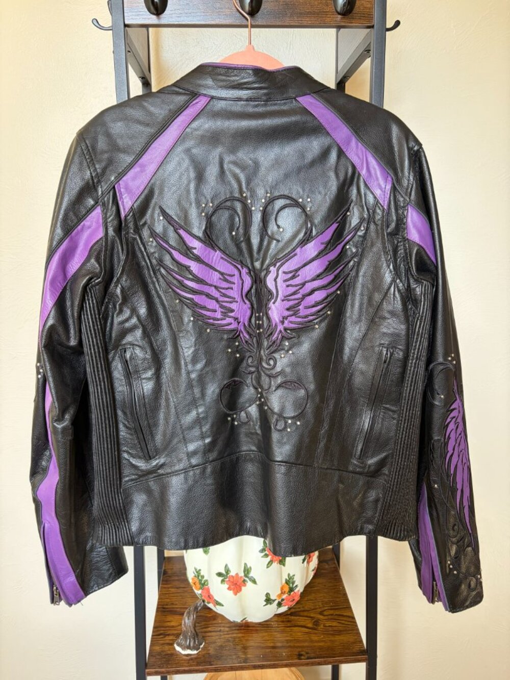 Womens Leather Riding Jacket - Picture 2 of 4